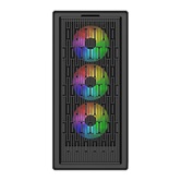 Корпус Powercase Intro ARGB, TG, Type-C, 4x 120mm ARGB PWM Fans, ARGB+PWM HUB, Nylon filters, чёрный, ATX  (CJ235IB-A4)