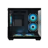 Корпус XASTRA QW400M 5ARGB-C6-AC Black mATX/Aquarium/Screewless/5x120mm ARGB PWM FM fans/Argb+PWM HUB 6port/Type-C+USB3.0 (1 USB3.0 кабель)/ QW400M-5FM12A-C6-AC