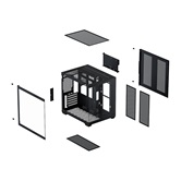Корпус XASTRA QW400M 5ARGB-FC-C6-AC Black mATX/Aquarium/Screewless/1x120mm+2x240 ARGB PWM FC fans/Argb+PWM HUB 6port/Type-C+USB3.0 (1 USB3.0 кабель)/ QW400M-2FA24A-1FC12A-C6-AC