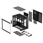 Корпус XASTRA QR500M 6ARGB-FM-C10-UC Black mATX/Aquarium/ 2 Curve Glass /6x120mm ARGB PWM FM fans/ Argb+PWM HUB 10port /Type-C/ QR500M-6FM12A-C10-UC