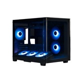 Корпус XASTRA QR500M 6ARGB-FC-C6-UC Black mATX/Aquarium/ 2 Curve Glass /1x360mm+1x240mm+1x120mm ARGB PWM FM fans/ Argb+PWM HUB 6port /Type-C/ QR500M-1FA36A-1FA24A-1FC12A-C6-UC