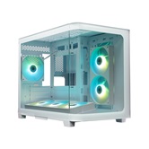 Корпус XASTRA QR500M 6ARGB-FC-C6-UC White mATX/Aquarium/ 2 Curve Glass /1x360mm+1x240mm+1x120mm ARGB PWM FM fans/ Argb+PWM HUB 6port /Type-C/ QR500M-1FA36A-1FA24A-1FC12A-C6-UC-WH