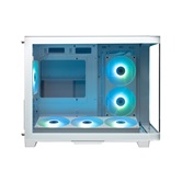 Корпус XASTRA QR500M 6ARGB-FC-C6-UC White mATX/Aquarium/ 2 Curve Glass /1x360mm+1x240mm+1x120mm ARGB PWM FM fans/ Argb+PWM HUB 6port /Type-C/ QR500M-1FA36A-1FA24A-1FC12A-C6-UC-WH