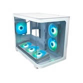 Корпус XASTRA QR500M 6ARGB-FC-C6-UC White mATX/Aquarium/ 2 Curve Glass /1x360mm+1x240mm+1x120mm ARGB PWM FM fans/ Argb+PWM HUB 6port /Type-C/ QR500M-1FA36A-1FA24A-1FC12A-C6-UC-WH