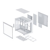Корпус XASTRA QR500M 6ARGB-FC-C6-UC White mATX/Aquarium/ 2 Curve Glass /1x360mm+1x240mm+1x120mm ARGB PWM FM fans/ Argb+PWM HUB 6port /Type-C/ QR500M-1FA36A-1FA24A-1FC12A-C6-UC-WH