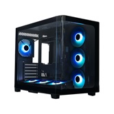 Корпус XASTRA QR500 7ARGB-FC-C6-UC Black ATX/Aquarium/ 2 Curve Glass /2x360mm+1*120mm ARGB PWM FC fans/ Argb+PWM HUB 6port /Type-C/ QR500-2FA36A-1FC12A-C6-UC