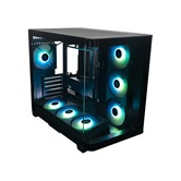 Корпус XASTRA QR500 7ARGB-FC-C6-UC Black ATX/Aquarium/ 2 Curve Glass /2x360mm+1*120mm ARGB PWM FC fans/ Argb+PWM HUB 6port /Type-C/ QR500-2FA36A-1FC12A-C6-UC