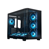 Корпус XASTRA QR500 7ARGB-FM-C10-UC Black ATX/Aquarium/ 2 Curve Glass /7*120mm ARGB PWM FM fans/ Argb+PWM HUB 10port /Type-C/ QR500-7FM12A-C10-UC