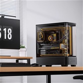 Корпус JONSBO TK-5 Black, TG (aquarium), 3x140mm ARGB Fan, 4x120mm ARGB Fan, mini-ITX, mATX, ATX, черный