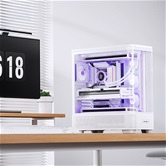 Корпус JONSBO TK-5 White, TG (aquarium), 3x140mm ARGB Fan, 4x120mm ARGB Fan, mini-ITX, mATX, ATX, белый