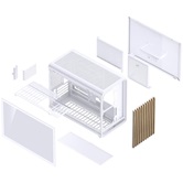 Корпус JONSBO D33 WOOD White, mini-ITX, mATX, белый