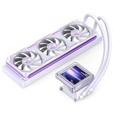 Комплект водяного охлаждения JONSBO TX-360 White LGA1851/1700/1200/115X/AM5/AM4 (4шт/кор, TDP 320W, ARGB FAN and ARGB LCD Display PUMP,  PWM, TRIPLE FAN 120mm, белый) RET