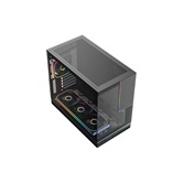 Корпус Powercase TX4 ARGB, TG, Type-C, 1x 360мм+1x120мм ARGB PWM Fans, ARGB+PWM FAN HUB, чёрный, mATX  (CTX4TGMB-A4)