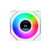 Вентилятор Lian Li UNI FAN SL INF LCD FLEX 120 / 12SLIND1F1W WHITE / 120x124x28мм (PWM, ARGB, 2600 об/мин (Max.), 33dBa) / G9F.12SLIND1F1W.R0