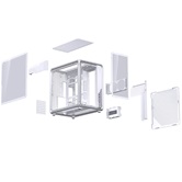 Корпус JONSBO X400 White, TG (aquarium), mini-ITX, mATX, ATX, белый