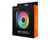 Вентилятор ID-COOLING AM-120-ARGB-K 120x120x25мм (60шт./кор, PWM, резиновые углы, черный, 0-2500об/мин, супертихий)  BOX