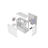 Корпус Powercase GT3 ARGB V2, TG, Type-C, 3x 120мм ARGB PWM Fans, ARGB+PWM HUB, Nylon filters, белый, mATX  (CMGT3WV2-A3)