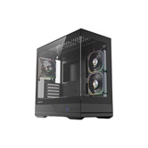 Корпус Powercase GT3 ARGB V2, TG, Type-C, 3x 120мм ARGB PWM Fans, ARGB+PWM HUB, Nylon filters, черный, mATX  (CMGT3BV2-A3)