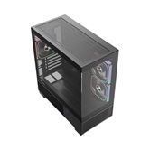 Корпус Powercase Vision Micro S4B V2, Tempered Glass, Type-C, 3x 120mm ARGB PWM Fan, ARGB+PWM HUB, чёрный, mATX  (CVMMSHBV2-A3)