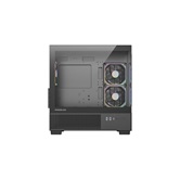 Корпус Powercase Vision Micro S4B V2, Tempered Glass, Type-C, 3x 120mm ARGB PWM Fan, ARGB+PWM HUB, чёрный, mATX  (CVMMSHBV2-A3)