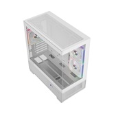 Корпус Powercase Vision Micro S4W V2, Tempered Glass, Type-C, 3x 120mm ARGB PWM Fan, ARGB+PWM HUB, белый, mATX  (CVMMSHWV2-A3)