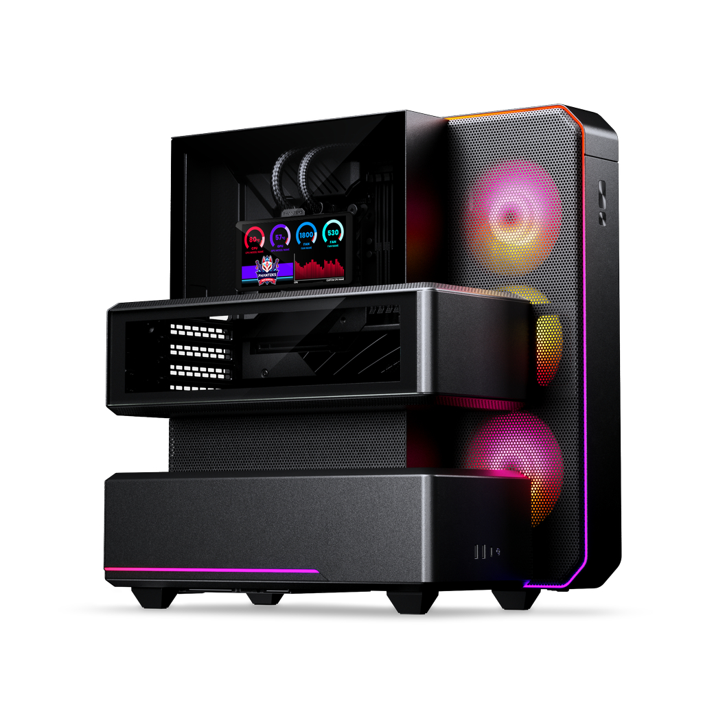 Корпус PHANTEKS EX5 Max, Black, ARGB, 6" LCD, 360 AIO, ATX / PH-EX526M_DBK01