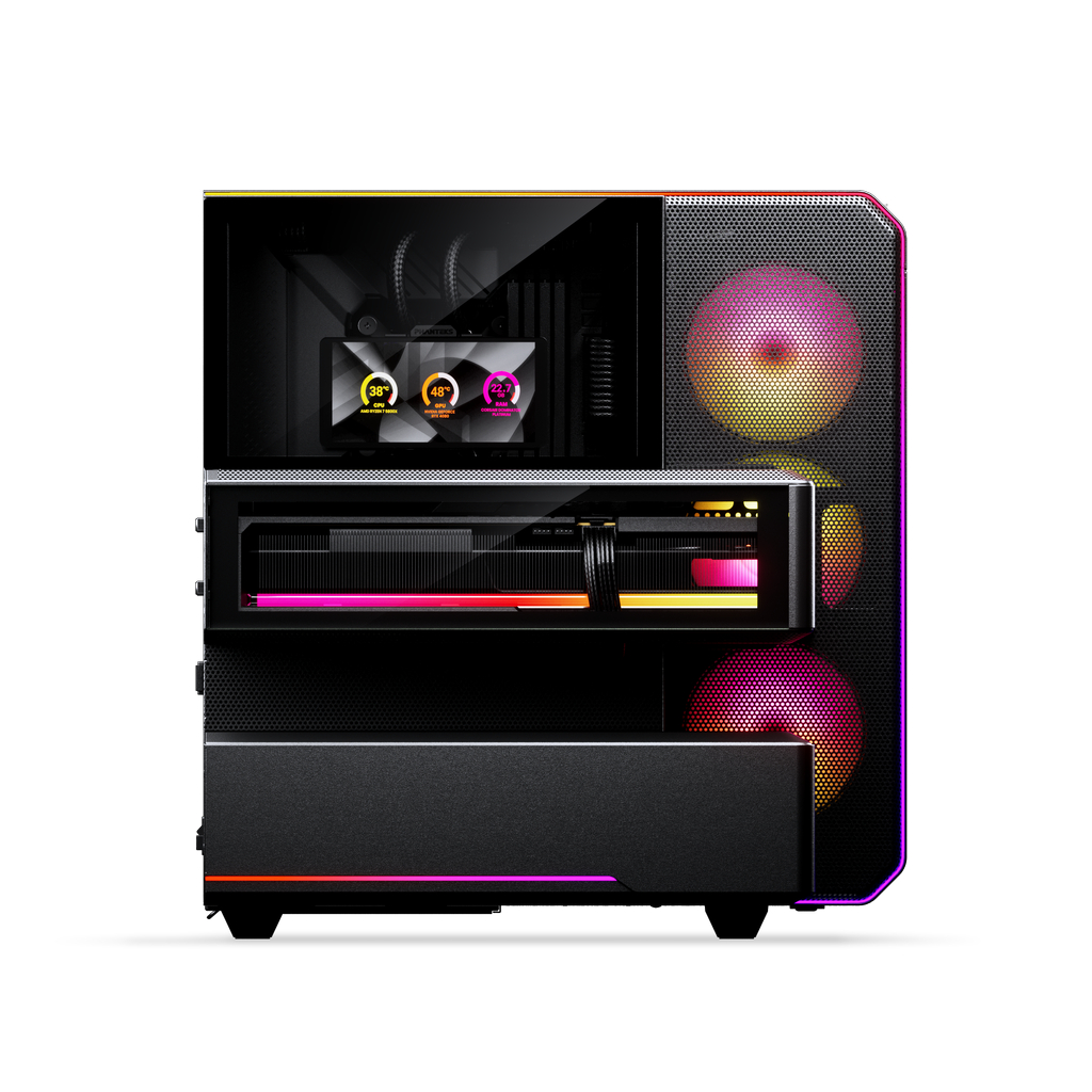 Корпус PHANTEKS EX5 Max, Black, ARGB, 6" LCD, 360 AIO, ATX / PH-EX526M_DBK01