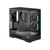 Корпус 1STPLAYER GM6 Black / mATX / 3x120mm ARGB fans / GM6-BK-2FH7R-1FH7