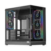 Корпус 1STPLAYER OV8 Black / ATX BTF / 8x120mm ARGB fans & hub / OV8-BK-2FP7R-3-1FP7-2-HUB3