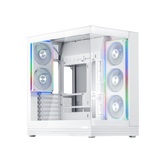 Корпус 1STPLAYER OV8 White / ATX BTF / 8x120mm ARGB fans & hub / OV8-WH-2FP7R-3-W-1FP7-2-W-HUB3