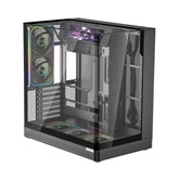 Корпус 1STPLAYER OV8S Black / ATX BTF / 9.16" LCD display / 5x120mm ARGB fans & hub / OV8S-BK-1FP7R-3-1FP7-2-HUB3