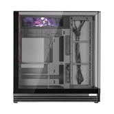 Корпус 1STPLAYER OV8S Black / ATX BTF / 9.16" LCD display / 5x120mm ARGB fans & hub / OV8S-BK-1FP7R-3-1FP7-2-HUB3