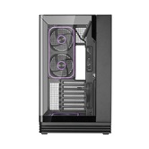 Корпус 1STPLAYER OV8S Black / ATX BTF / 9.16" LCD display / 5x120mm ARGB fans & hub / OV8S-BK-1FP7R-3-1FP7-2-HUB3