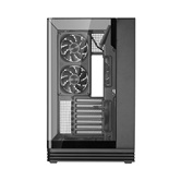 Корпус 1STPLAYER OV8S Black / ATX BTF / 9.16" LCD display / 5x120mm ARGB fans & hub / OV8S-BK-1FP7R-3-1FP7-2-HUB3