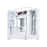 Корпус 1STPLAYER OV8S White / ATX BTF / 9.16" LCD display / 5x120mm ARGB fans & hub / OV8S-WH-1FP7R-3-W-1FP7-2-W-HUB3