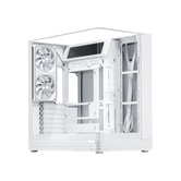 Корпус 1STPLAYER OV8S White / ATX BTF / 9.16" LCD display / 5x120mm ARGB fans & hub / OV8S-WH-1FP7R-3-W-1FP7-2-W-HUB3