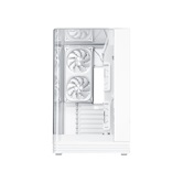 Корпус 1STPLAYER OV8S White / ATX BTF / 9.16" LCD display / 5x120mm ARGB fans & hub / OV8S-WH-1FP7R-3-W-1FP7-2-W-HUB3