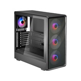Корпус 1STPLAYER WA8 Black / ATX / 3x140mm & 1x120mm ARGB fans / WA8-BK-3FA7-14-1FA7