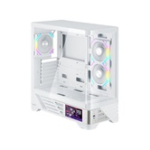 Корпус 1STPLAYER MC8 White / ATX / 5.5" LCD display / 3x120mm ARGB fans & hub / MC8-WH-2FH7R-W-1FH7-W-HUB3