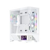 Корпус 1STPLAYER MC8 White / ATX / 5.5" LCD display / 3x120mm ARGB fans & hub / MC8-WH-2FH7R-W-1FH7-W-HUB3