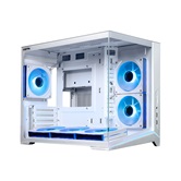 Корпус XASTRA QW505M 6ARGB-C10 White mATX/Aquarium/Screewless/ 6x120mm ARGB PWM FM fans/Argb+PWM HUB 10port/Led strip/ QW505M-6FM12A-C10-WH