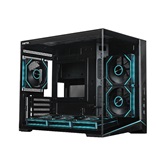 Корпус XASTRA QW505M 6ARGB-FN-C10 Black mATX/Aquarium/Screewless/ 6x120mm ARGB PWM FN fans/Argb+PWM HUB 10port/Led strip/ QW505M-6FN12A-C10