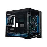Корпус XASTRA QW505M 6ARGB-FN-C10 Black mATX/Aquarium/Screewless/ 6x120mm ARGB PWM FN fans/Argb+PWM HUB 10port/Led strip/ QW505M-6FN12A-C10