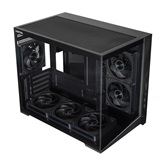 Корпус XASTRA QW505M 6ARGB-FN-C10 Black mATX/Aquarium/Screewless/ 6x120mm ARGB PWM FN fans/Argb+PWM HUB 10port/Led strip/ QW505M-6FN12A-C10