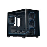 Корпус XASTRA QR600 7ARGB-FG-C10-UC Black ATX/Aquarium/Curve Glass /Led Strip/7x120mm ARGB PWM FG fans/Argb+PWM HUB 10port/ Type-C/ QR600-7FG12A-C10-UC-L