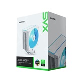 Кулер XASTRA AR400 ARGB WH  LGA1851/1700/1200/115X/AM5/AM4 (18шт/кор, TDP 220W, 4 тепл.трубки , PWM FAN ARGB 120mm , top cover with ARGB led,  white heatsink ) RET