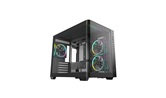 Корпус Deepcool CG330U 3F, TG (aquarium), 3x120mm ARGB Fan, mini-ITX, mATX, черный