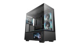 Корпус Deepcool CH690 LCD, TG (aquarium), 4x140mm ARGB Fan, LCD 7 inch, mini-ITX, mATX, ATX, черный