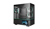 Корпус Deepcool CH690 LCD, TG (aquarium), 4x140mm ARGB Fan, LCD 7 inch, mini-ITX, mATX, ATX, черный