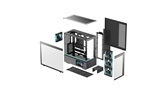 Корпус Deepcool CH690 LCD, TG (aquarium), 4x140mm ARGB Fan, LCD 7 inch, mini-ITX, mATX, ATX, черный